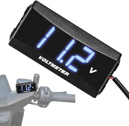 Misuratore di tensione per auto,Misuratore di tensione digitale - Voltmetro con display a LED multiuso Misuratore di batteria da 12 V - Misuratore di tensione resistente agli agenti atmosferici