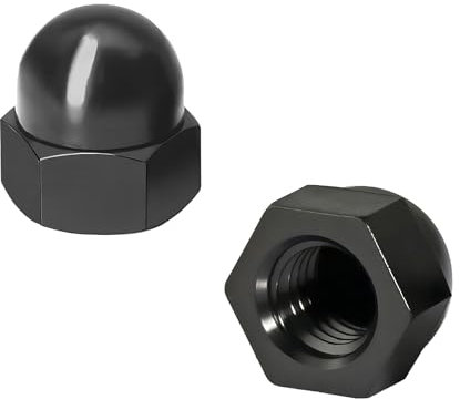 Ctyjia 25 Pièces Protection Cache pour Écrous, M3 Capuchon de Boulon d'écrou, Cache-Boulons en Plastique, Écrou Borgne, Noir