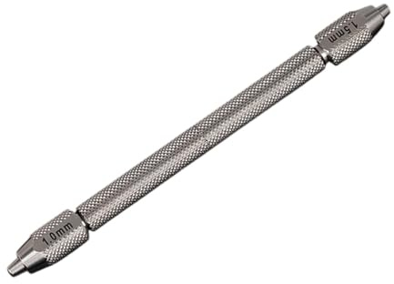 Kuntesetty Pin Vise Taladro Hand Herramienta giratoria Profesional Pin de doble extremo portátil Visual Taladro de mano pequeño para el modelo de trabajo Manual, Pequeño