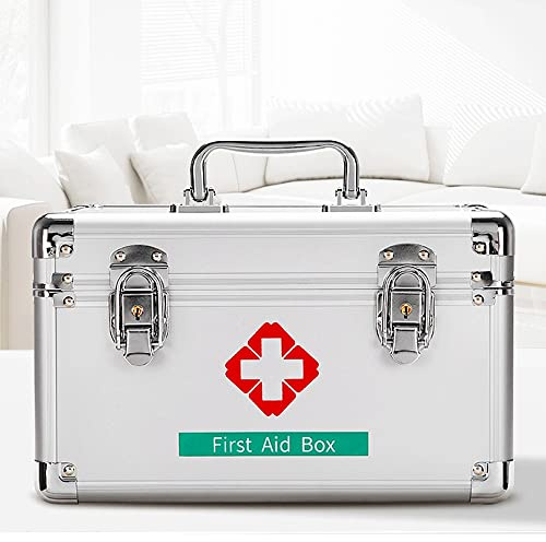 Erste-Hilfe-Kasten， Erste-Hilfe-Set, Medizinbox, Erste-Hilfe-Box, tragbare Medizin, großer Medizinschrank, Aufbewahrungskoffer for Zuhause, Outdoor, Familie, Notfallversorgung, Erste-Hilfe-Sets(S)