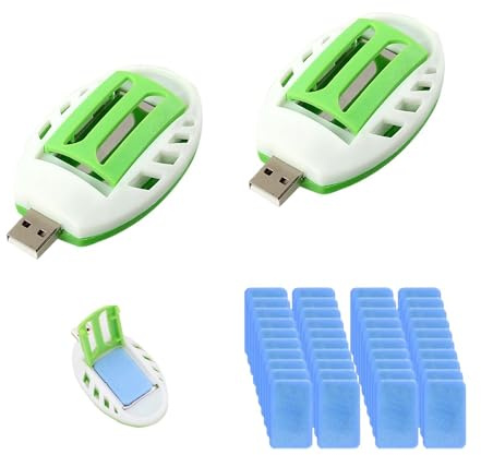 KUWUNG USB Mückenstecker mit 100 Tabletten, Mückenschutz für Drinnen Draußen, Elektrisch Mückenschutz Steckdose, Tragbarer USB Mückenstecker zur Mückenbekämpfung
