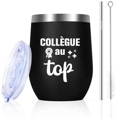 Idee Cadeau Collègue De Travail Homme Départ Collègue Cadeau D'école Fin D'année Secret Santa Collegue Bureau Anniversaire Retraite Maison Humoristique Tasse à Café En Acier Inoxydable Verre a Vin