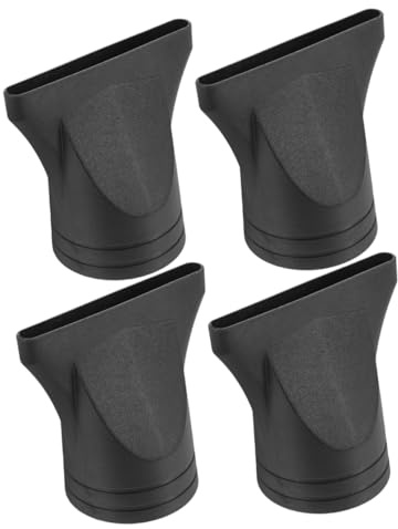 LOLIPPYY Accessori per Asciugacapelli 4 Pezzi Nero Bocchette Strette in Plastica Migliorano Prestazioni e Facile Installazione Compatibile 4-4,8cm