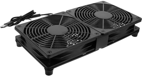 Homoyoyo Ventilateur Pc USB Double Ultra Fin Refroidisseur Portable pour Routeur et Boîtier Ventilateur Bureau USB Puissant pour Dissipation Thermique