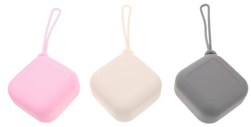 TOYANDONA 3pezzi Porta Ciuccio in Silicone Trasparente Custodia Protettiva per Ciuccio da Viaggio per Ragazzo Ragazza Ragazza di Scomparti Sigillati