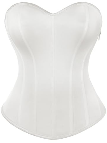 SCARLET DARKNESS Women Renaissance Sweetheart Neck Strapless Corset Top | Sweetheart Neckline, Sleek Fabric, Side Zipper, Hourglass Silhouette, Waist-cinching Fit, Fishboned Bustier for Parties