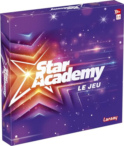 Lansay - Star Academy - Jeu de Société de l'Emission Star Academy pour Enfants dès 8 Ans - Jeu de Plateau - Epreuves Chant, Danse, Comédie,Impro, Evaluations & Prime - 2 à 6 Joueurs - 45Min