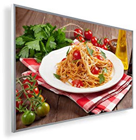 Bild-Infrarotheizung ✓ HD Qualität mit 5 Jahre Herstellergarantie ✓ Tolle Motive ✓ überhitzungsschutz ✓ inkl. Thermostat ✓ 130W ✓ Motiv: 175. Spaghetti