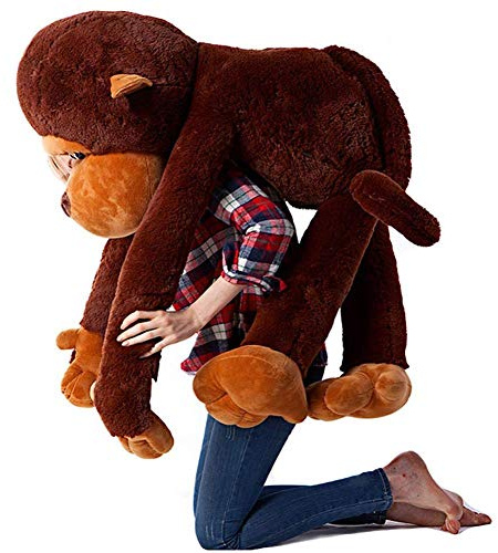 YunNasi Géant en Peluche Singe Animal Jouets Cuddle Orang-outan pour Girfriends Enfant, 51 inches