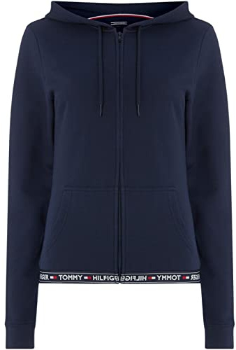 Tommy Hilfiger Damen Schlafanzugoberteil, Entspannt, Polyester, Navy Blazer, XS