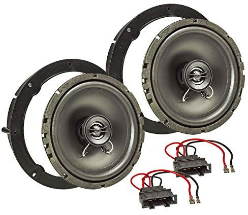 tomzz Audio 4057-006 Kit de instalación de Altavoces Compatible con VW Golf 4 5 6 7 Polo Passat Up Amarok Jetta Lupo EOS Sistema coaxial de 165 mm TA16.5-Pro