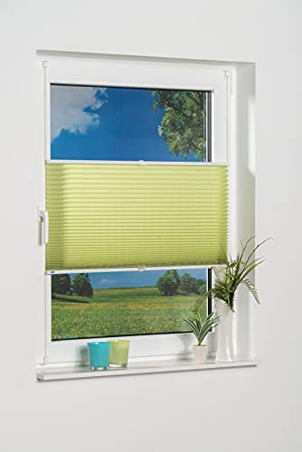 K-home Klemmfix Easy Plissee Grün 110cm x 130cm (B x L)