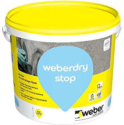 Mortier de colmatage ultra-rapide, 20kg, WEBERDRY STOP, WEBER