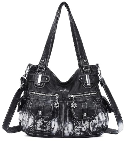 Angel Kiss Tasche Damen Handtasche weiches Taschen Schultertasche Henkeltaschen Umhängetaschen Tragetasche Tote Shopper Groß Hobo Tasche Viele Fächer tolle tasche für Frauen