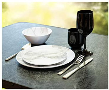 Camp4 Lot de 6 Vaisselle en mélamine pour Le Camping et l'extérieur