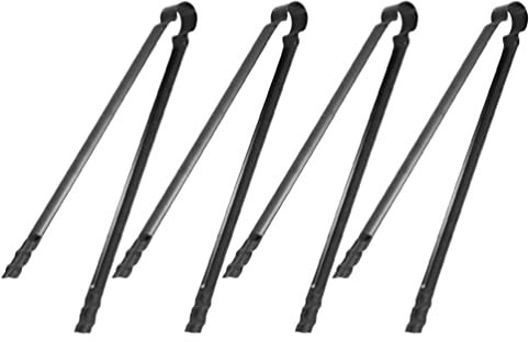 Luxshiny 4 Piezas Pinzas Para Barbacoa Póquer De Fuego De Campamento Pinzas De Utilidad Agarrador De Leña Para Chimenea Accesorio Para Barbacoa Pinzas De Café Serrín Planchar Anti-escaldado
