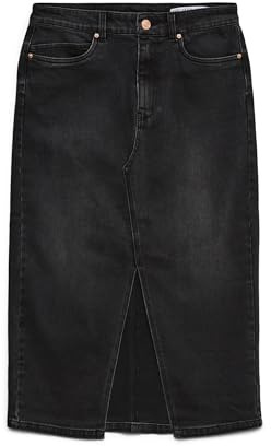 Vero Moda VMVERI HR Calf Denim Ga Noos, Nero, X-Small