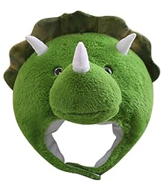 ISAKEN Dinosaurier Hüte Lustiger Plüsch Hut Halloween Tiermütze Partyhüte Urlaub Cosplay Mütze Kopfbedeckung für Kinder Erwachsene Dress Up Party Kostüm Zubehör Party Kostüm Halloween Weihnachten