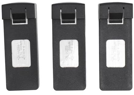 3PCS Drone Batterie Ersatz 1800MAH 3,7V RC Quadcopter Lithium Batterie für S150 S118 H2 F196 D8 Quadcopters, mit Ladekabel, ABS Shell RC Drone Batterie