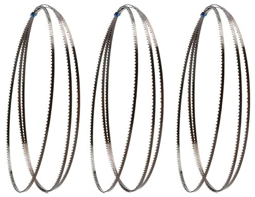 BomDog Bandsägeblätter, 3 Stück, 3 Mm, Mit 14 Tpi Sägeblättern, Schnittkurve. 1140 1332 1440 1570 1640 1712 1750 1790 Mm Holzbearbeitungsbandsägeblätter/3 Pcs Length 1790Mm