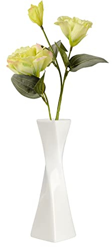Umlaca Keramik Vase, Blumenvase, Weiß Dekorative Vasen für Pampasgras Deko, Modern Kleine Vase für Home Wohnzimmer Esstisch Bauernhaus Büro Dekor