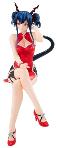 Arknights figur, sittande pose Chen anime-figur, spelkaraktärsfigur staty, PVC-modell, nudelstopparfigur, skrivbordsprydnad present samlarobjekt