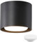 ZMH LED Aufbauspot Schwarz Aufbaustrahler: Deckenspots Rund 5W kleine Deckenleuchte Aufputz GX53 3000K Aufbauleuchte schwenkbar aus Aluminium Deckenstrahler für Wohnzimmer Treppenhaus Flur