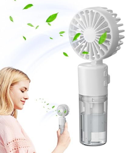 Ventilatore a mano con nebulizzazione ad acqua - Ventilatore a mano nebulizzato, ventilatore a mano ricaricabile con nebulizzazione ad acqua | Ventilatore di raffreddamento portatile pieghevole per