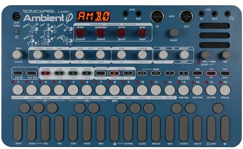 Sonicware LIVEN Ambient Ø [Soundscape Synthesizer] 128 Sound Pattern Paletten, Drone-, Pad- und Atmos-Layers, 9 Reverb Effekte, 4-Spur Sequenzer