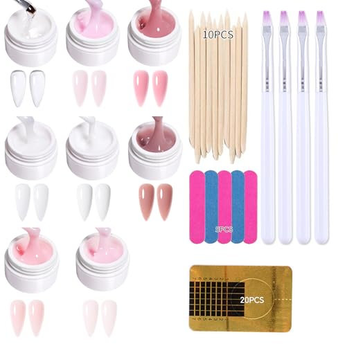 GZSYY Builder Gel Nagelgel 8PCS Aufbaugel für Gelnägel Nagel Aufbaugel Nagelverlängerung gel Fiberglas Gel Nägel