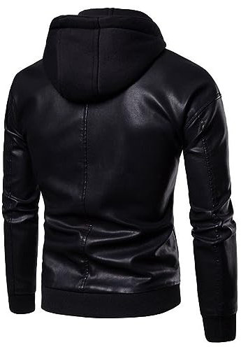 SRZYMJ Lederjacke Herren BK2 Mantel Herren Leder Steppjacke Herren Leicht Ohne Kapuze Fahrradponcho Hoodie Mit Reißverschluss Herren Outdoor Jacke L Modische Herren Hemden