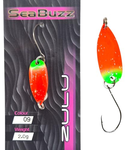 SEABUZZ Mini Barsch & Forellen Spoon Zulu 2g - Forellenköder Barschköder | Angelhaken - Blinker Forelle & Raubfisch Angeln Köder - Sport Fischköder - Kunstköder - Wobbler – Angelzubehör