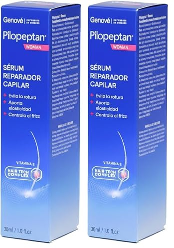 Pilopeptan Woman Sérum Reparador Capilar | Repara el Cabello Seco, Dañado y con Tendencia a la Rotura | Aporta Brillo, Suavidad y Elasticidad | Antiencrespamiento | 30 ml (Paquete de 2)