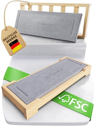 Platzmangel® Organizer, Abtropfablage, Abtropfgestell für die Küche und Badezimmer, Spülbecken Organizer aus nachhaltigem Bambus und Kieselalgenschlamm, mit Instant Dry Effekt in Einer Minute