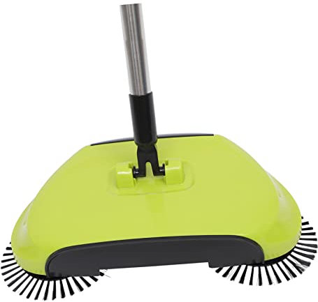 Homoyoyo Spazzatrice Manuale Per Pavimenti Con Scopa Paletta e Pattumiera Verde Spazzola in Pet Rotante Per Pulizia Efficiente Senza Elettricità Adatta Famiglie Con Ragazzo Ragazza Allergic