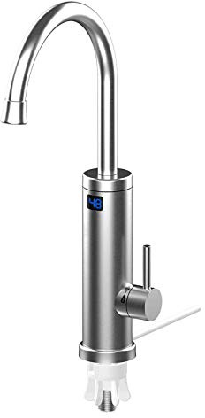 faucet Electric Instant Heater Tap Rotatable Bathroom Kitchen Heating Tap Stainless Steel 3sec Instant Tankless Electric Hot Water Heater Faucet with