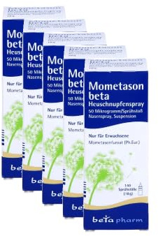 MOMETASON beta Heuschnupfenspray 50μg/Sp.140 Sp.St (5x18g)