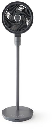 Morphy Richards Airflex Circulating Pedestal Fan, 9 inch, Remote Control, 8 Speed Settings, DC Air Circulating Motor, 3D Oscillation, TImer Function, Low Noise Operation, Grey, 821000