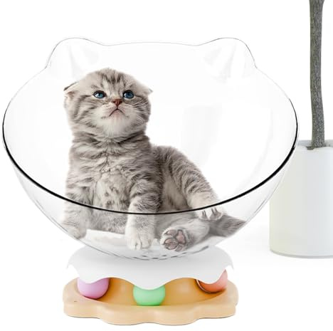 Amesor Panier pour Chat Mignon | Coussin de Jeu Éducatif pour Chats Mignon - Plateau Tournant Rotatif Jouets Interactifs Nid, Accessoires Chaton Sommeil Éveil Jeu Chiot Exercice Apaisant