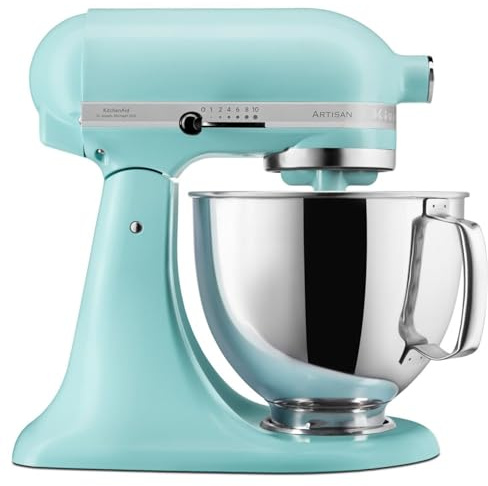 KitchenAid Artisan Küchenmaschine 4,7L Mineral Water | Knetet Brotteig, rührt Kuchen und schlägt Sahne; ikonisches Design mit langlebigem Zinkdruckguss-Gehäuse für Generationen