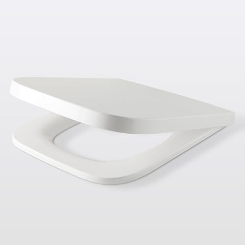 GoodHome Abattant WC Teesta Duroplast™ Blanc Frein Chute Fixation Dessus