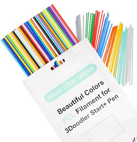 32-Colour 3D Doodler Pen Refills for 3Doodler Start 3D Pen 2.5mm PCL Low Print Temperature Refills Case Each Colour 15.2cm x 5 pcs Total 160 pcs