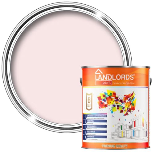 Landlords Anti Damp, Anti Mould and Condensation - Baby Pink Matt Finish - 5 Litre - Prevent & Control Damp On Internal Walls & Ceilings - Easy To Apply