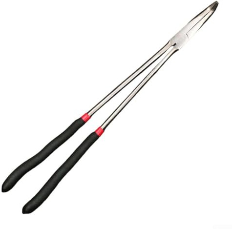 Solaughguy Pinza a becco extra lungo, 40,6 cm, in acciaio al carbonio, resistente, con punte dritte, angolate a 45° e 90°, per riparazioni automobilistiche, meccanica, (90°)