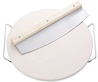 Leifheit Dr. Oetker 3159 Piedra Redonda para Pizza con tajadera, Gris