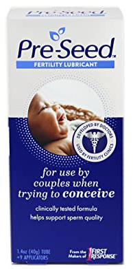 Church & Dwight PRE-Seed Personal Lubricant 1.4 OZ (1 Tube + 9 APPLICATORS) - Fertility Lubricant for Couples Trying to Conceive