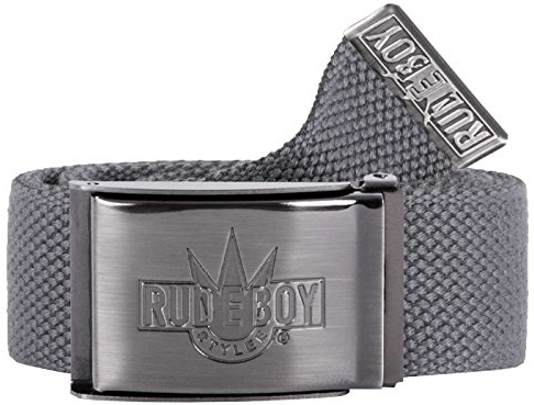 2Stoned Geldgürtel Tresorgürtel Dark Grey 4 cm breit matte Schnalle Rudeboy, Safe Belt für Damen und Herren