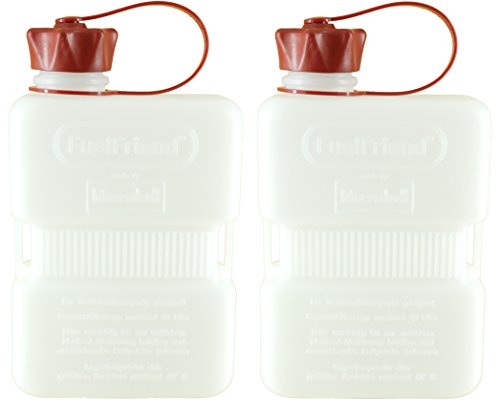 FuelFriend®-PLUS CLEAR 1,0 Liter - Klein-Benzinkanister Mini-Reservekanister - im Doppelpack