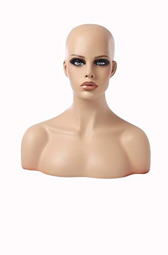 Eurotondisplay TonHan FOO Frauen Deko-Kopf in Hautfarben. Gesicht, Perücken Kopf schick modern