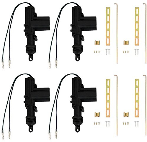 Mintice 4 Piezas 12V Coche Universal Tarea Pesada Alto Voltaje Actuador de Cerradura de Puerta Alimentación de Alta Resistencia Cable Central Sistema Bloqueo 2 Hilos